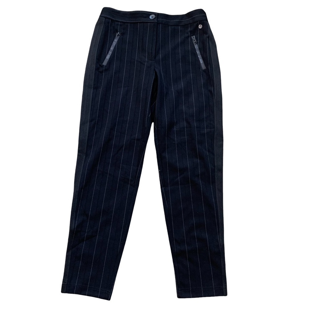 Poools NWT Pinstriped Black Tuxedo Pants Trousers Size 6/8 or M see measurements